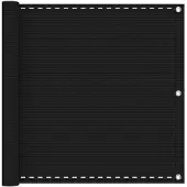 vidaXL Balkonscherm Zwart 90 x 800 cm HDPE en Aluminium
