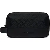 Tommy Hilfiger Toilettas 'Logo Flag' antraciet / zwart