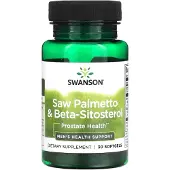 Swanson Health - Zaagpalm &amp; bèta-sitosterol - 30 zachte capsules