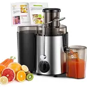 TIM. TIM Sapcentrifugesgroentenenfruit-Sapcentrifuges-Slowjuicer-Zilver/Zwart-‎31cmx30cmx19cm