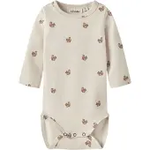 Lil´ Atelier Baby Rompers Nbnlayo Kim Ls Slim Body Lil Noos - Ecru - Maat 80
