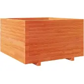 vidaXL Plantenbak 80x80x49,5 cm massief grenenhout wasbruin