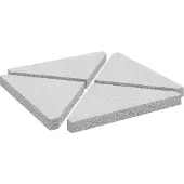 vidaXL Parasolvoetplaten 4 st driehoekig 14 kg graniet grijs