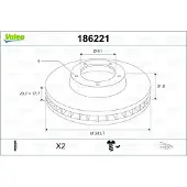 Valeo 186221 Remschijf