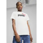 Puma Shirt 'Essentials No.1' rood / zwart / wit