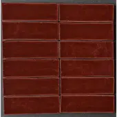 Terre d'Azur Devon Burgundy 6.5x20cm bordeaux rood glans