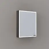 Thebalux Exclusief Sunny Solana opbouwspiegelkast 60x70cm 1 deur 95W eiken donker