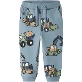 Name it Broek 'NMMKark' sand / smoky blue / pastelgroen / zwart