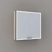 Thebalux Exclusief Sunny Solana opbouwspiegelkast 80x70cm 2 deurs 117W taupe licht
