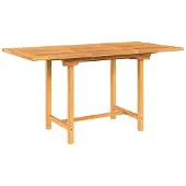 vidaXL Tuintafel verlengbaar 110-160x80x75 cm massief teakhout
