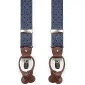 Suitable Luxe Bretels Denim Stippen - | Donkerblauw | Maat one size