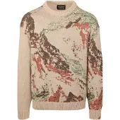 Scotch & soda Trui 'MOUNTAIN' donkerbeige / chocoladebruin / jade groen / pastelrood
