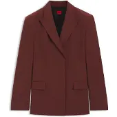 HUGO Relaxed-fit blazer van stretchmateriaal Maat 42