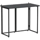 vidaXL Tuintafel inklapbaar 90x51x75 cm poly rattan zwart