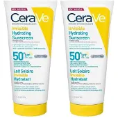 CeraVe Sun Creme Solaire Hydratante Invisible Spf50 2x177 ml Zonnecrème