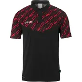 Uhlsport Progressive 28 Short Sleeve Polo Zwart 4XL Man