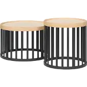 Vicco Salontafel set Enara, Bamboe/Zwart, x cm met 2 delen