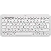 Logitech Pebble Keys 2 K380s, Mini, Draadloos, Bluetooth, Membraantoetsen, QWERTY-indeling, Wit