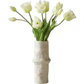 Botané Triumph tulpen kunstboeket Wit, 10 st.