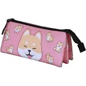 KARACTERMANIA Oh My Pop! Triple Pencil case Shiba Pink Stationery