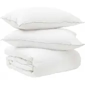 vidaXL Deken Set met kussen Wit 155 x 220 cm Polyester, Bamboe