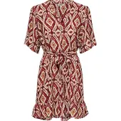 ONLY Onlantonia Korte Jurk Dames Rood S