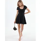 Busem Mini Skater Jurk met U-Hals