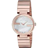 Gucci YA133515 In elkaar grijpende parelmoer wijzerplaat dames horloge