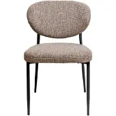 Giga Meubel Eetkamerstoel Vajèn Taupe Chenille