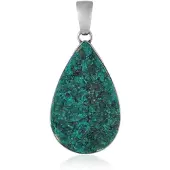 Cavill - Dioptaas Hanger 20,85 ct - 925 Sterling Zilver Gerhodineerd - Peervormige Druppelhanger - Elegante Zilveren Sieraden voor Vrouwen