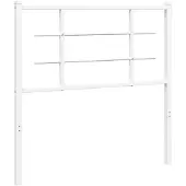 vidaXL Vervangend hoofdbord 100 cm metaal wit