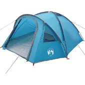 vidaXL Koepeltent 4-persoons 308 x 268 x 130 cm Waterdicht Blauw taft
