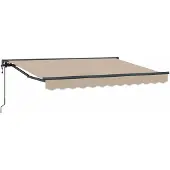 vidaXL Elektrisch Uitschuifbare Zonneluifel Beige 3,5 x 2 m