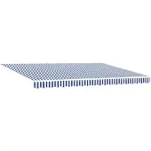 vidaXL Elektrisch Uitschuifbare Zonneluifel Blauw en Wit 4 × 3 m