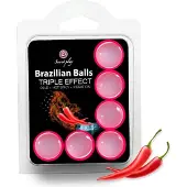 Secret Play Brazilian Balls - Massageolie - Triple Effect - 6 stuks