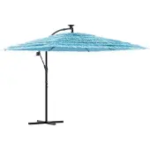 vidaXL Parasol met stalen paal 269x269x235 cm blauw