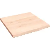 vidaXL Wastafelblad 40x40x2 cm onbehandeld massief hout