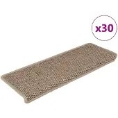 vidaXL Trapmatten zelfklevend 30 st sisal-look 65x21x4 cm zandkleurig