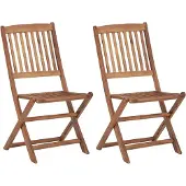 vidaXL Tuinstoelen 2 st inklapbaar massief acaciahout
