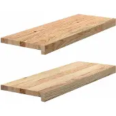 vidaXL Traptreden 2 st 70x25x2 cm onbehandeld massief eikenhout