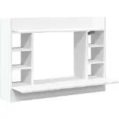 vidaXL Wandbureau 105x48x75 cm bewerkt hout wit