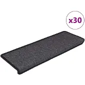 vidaXL Trapmatten zelfklevend Sisal-Look 30 st 65x21x4 cm antraciet