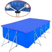 vidaXL Zwembadafdekking, PE, rechthoekig, 90 g/m², 400x207 cm