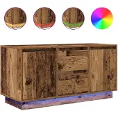 vidaXL Tv-meubel met LED-verlichting 100x41x50 cm oud houtkleurig