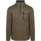 Superdry Heren Storm fleece trui met halve rits bruin (XXL), Casual, Polyester, Lange mouwen M2014257A