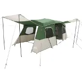 vidaXL Instant Tent met Regenhoes Waterdicht 3-persoons Groen