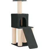 vidaXL Kattentoren met sisal krabpalen Donkergrijs 146 cm