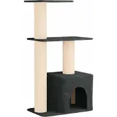 vidaXL Kattentoren met sisal krabpalen Donkergrijs 133 cm