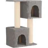 vidaXL Kattentoren met sisal krabpalen Lichtgrijs 114 cm