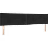 vidaXL LED Hoofdbord met LED-stripverlichting Zwart 200 cm Fluweel